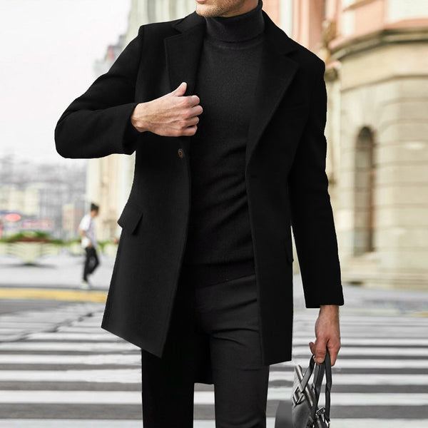 Imported Classic Fit Woolen Business Coat For Men