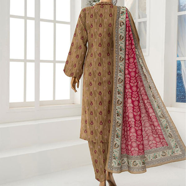 3pc Printed Unstitched Premium Khaddar Ladies Suit 006-B