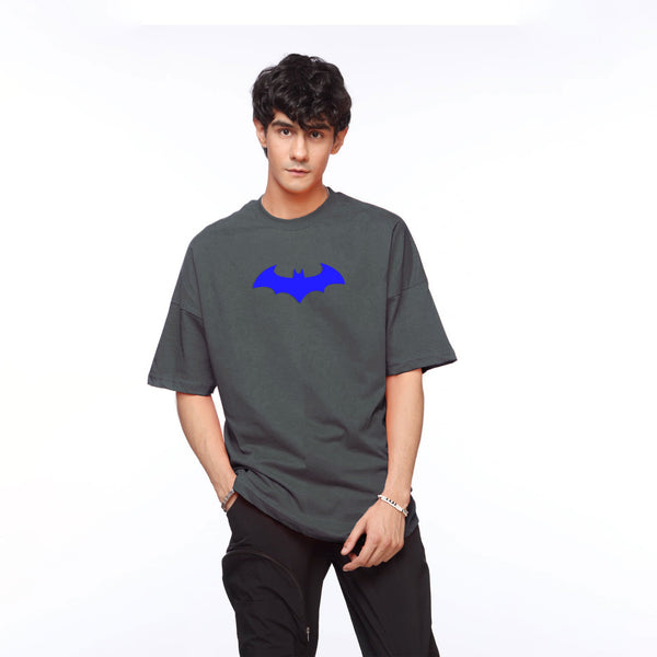 Jupiter Men's Oversized Off Shoulder Batman Print Tee Shirt
