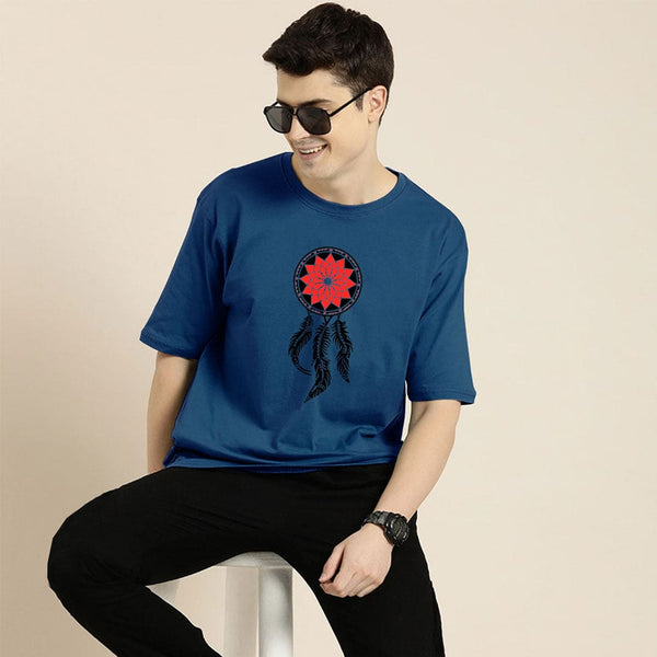 Jupiter Men's Oversized Off Shoulder Dream Catcher Tee Shirt