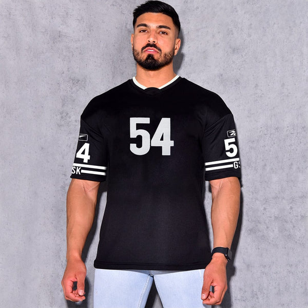 Jupiter Sporty Style Oversized No 54 Baseball Tee Shirt