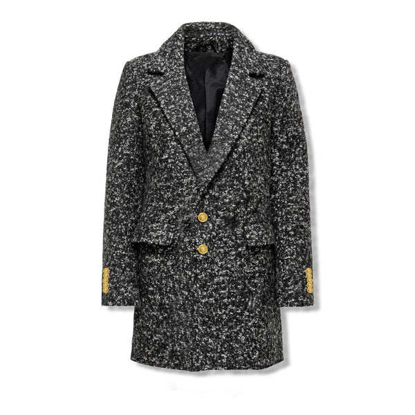 Imported Wooluxe Executive Slub Black Coat