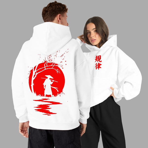 Jupiter Hotep Oversized Alone Wolf Printed Hoodie