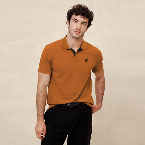 Jupiter Texture Collar Elite Fit Cotton Polo For Men