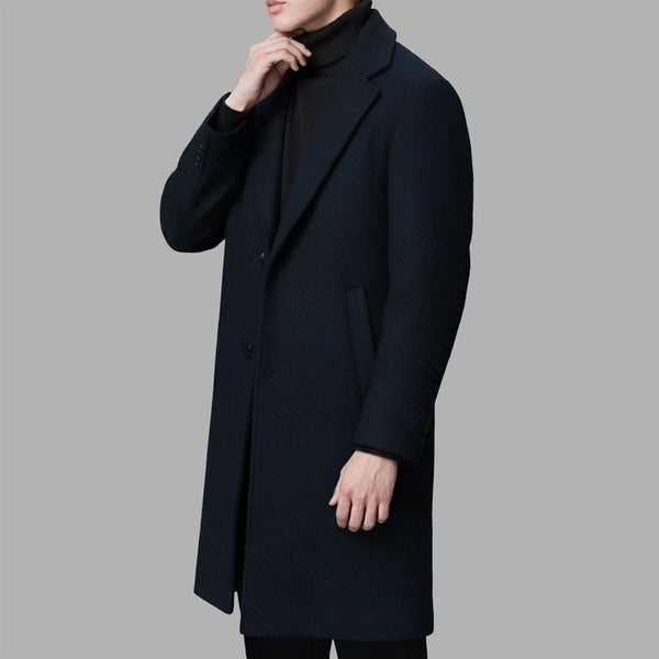 Imported Gentelman Luxe Woolen Business Long Coat For Men