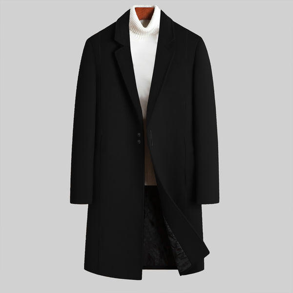 Imported Victory Luxe Woolen Business Long Coat For Men