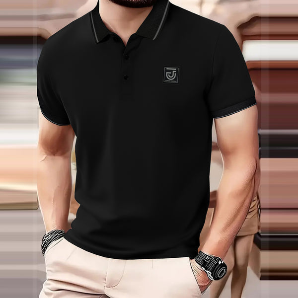 Jupiter 360 Flex High Density Logo Textured Collar Active Posh Polo For Men