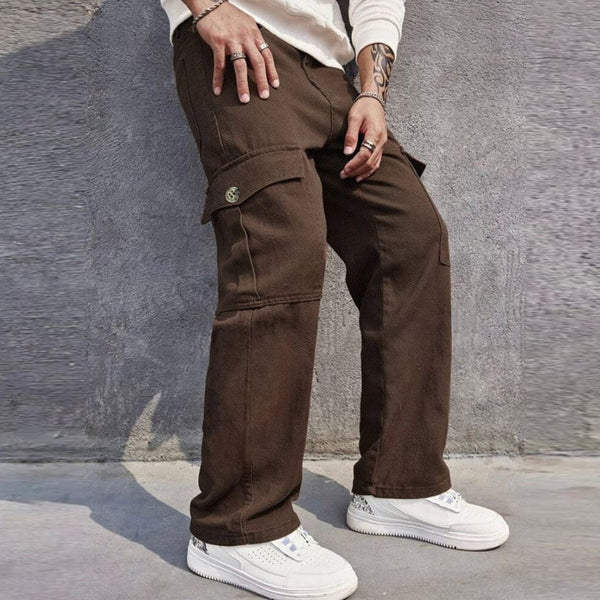 Jupiter French Twill Superior Brown Cotton Cargo Trouser For Men