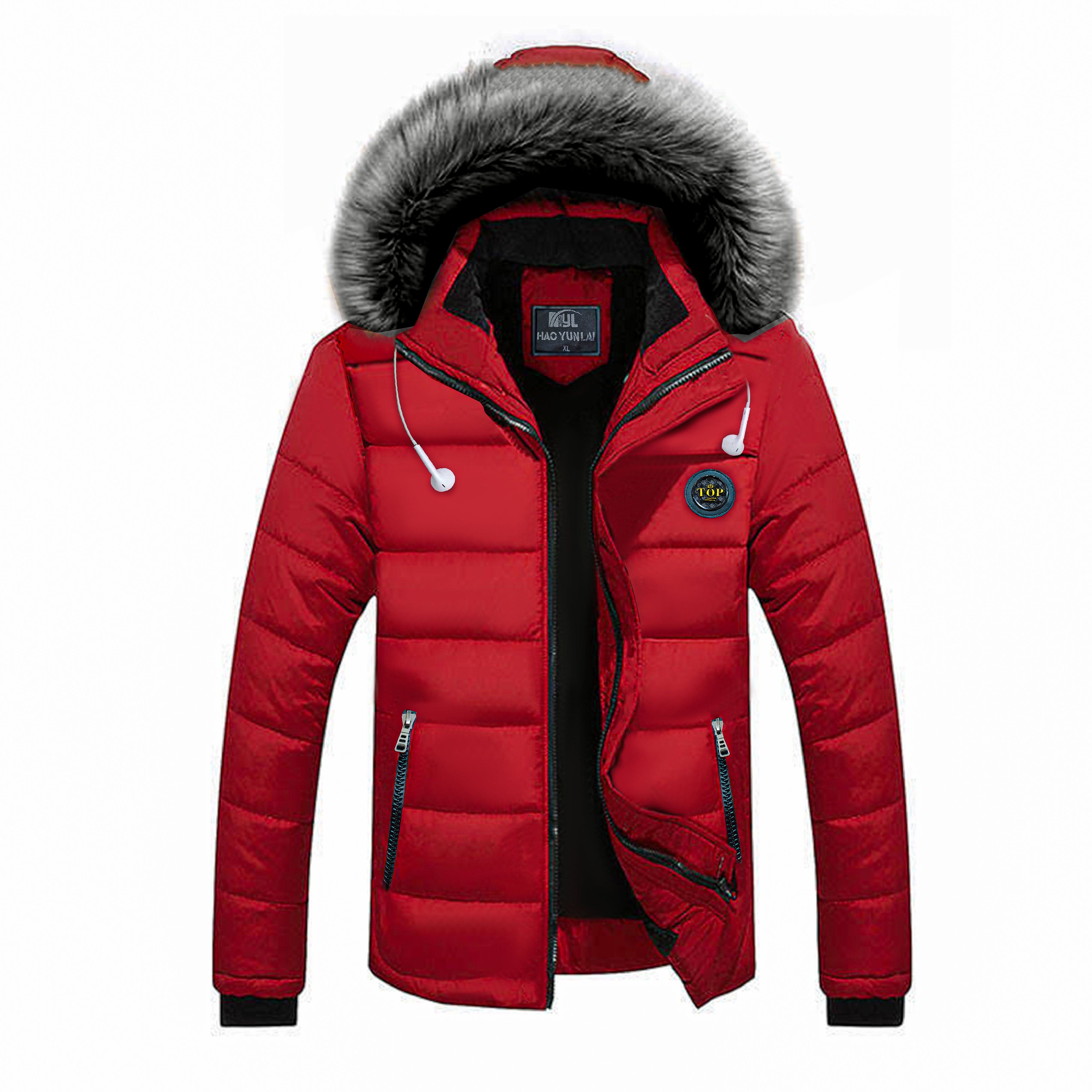 Mens red padded coat best sale