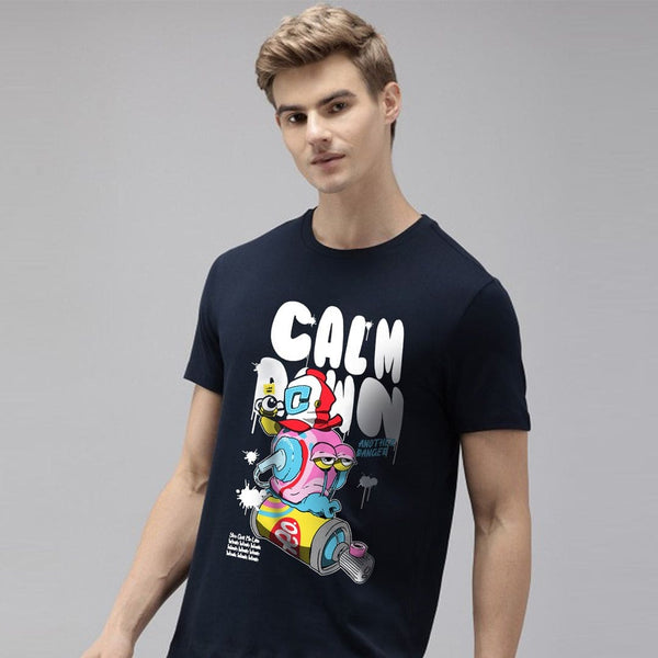 Jupiter Calm Down Cotton Graphic Tee For Men