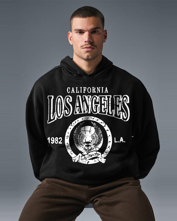 Jupiter Hotep Oversized Los Angeles  Printed Hoodie