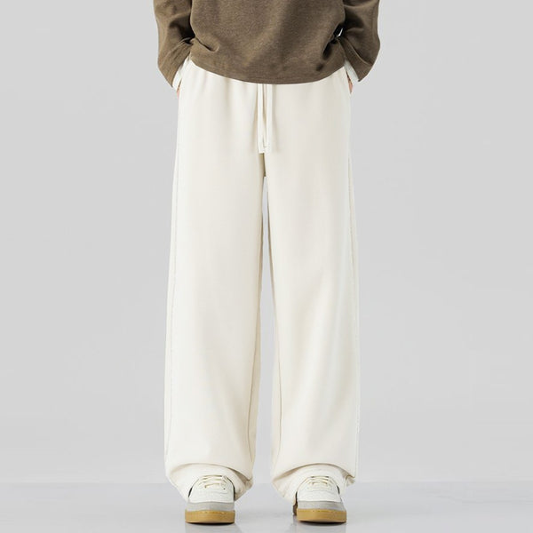 Relaxed Fit Drawstring Wide Leg Super Soft Trouser For Men