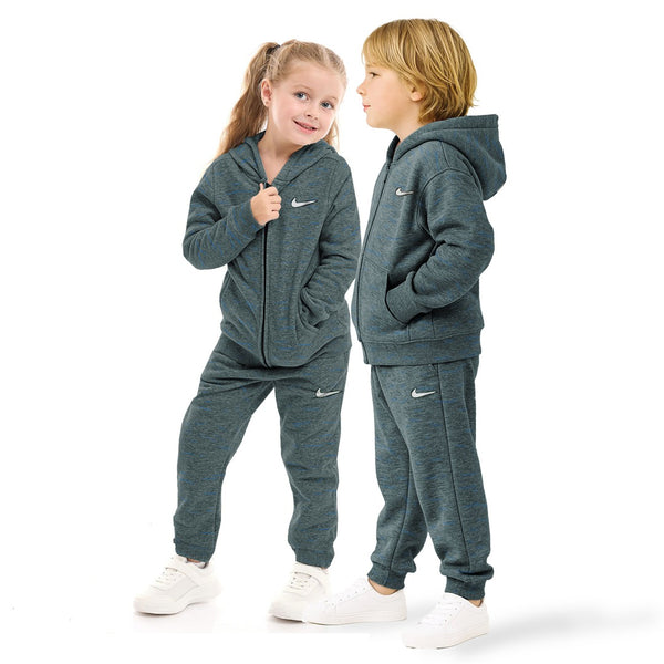 Jupiter Embossed Logo Comfortable Cloud Fleece Twinset Track Pair For Kids(3-10 Years)