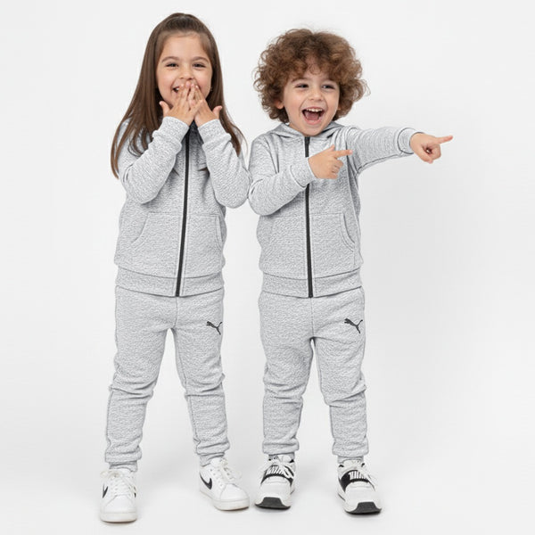 Jupitr High Density Tiger Logo Super Soft Fleece Unisex Track Pair For Kids