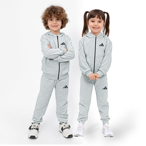 Jupitr Unisex Embossed Logo Classic Soft Fleece Track Pair For Kids(3-10 Years)