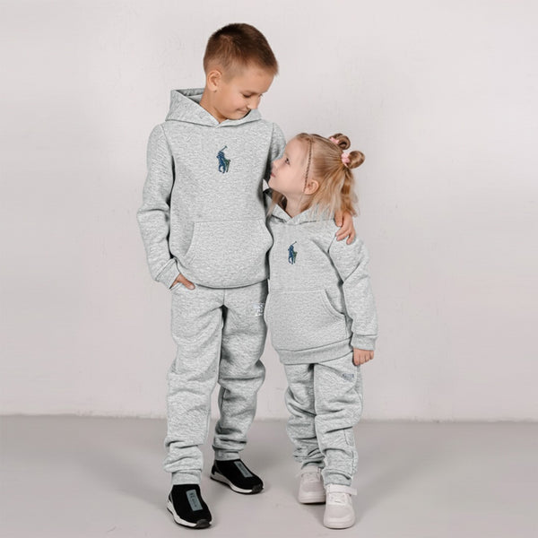 Jupiter Polo Club Embossed Logo Ultra Soft Unisex Track Pair For Kids(3-10 Years)