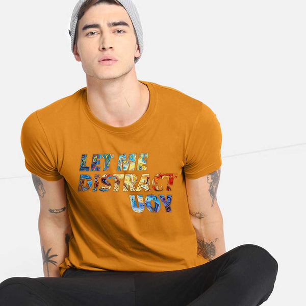 Jupiter Let Me Distract You Cotton Graphic Tee For Men