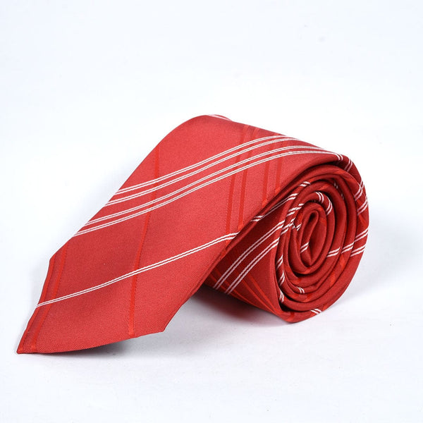 Tartan Stripe Red Tie