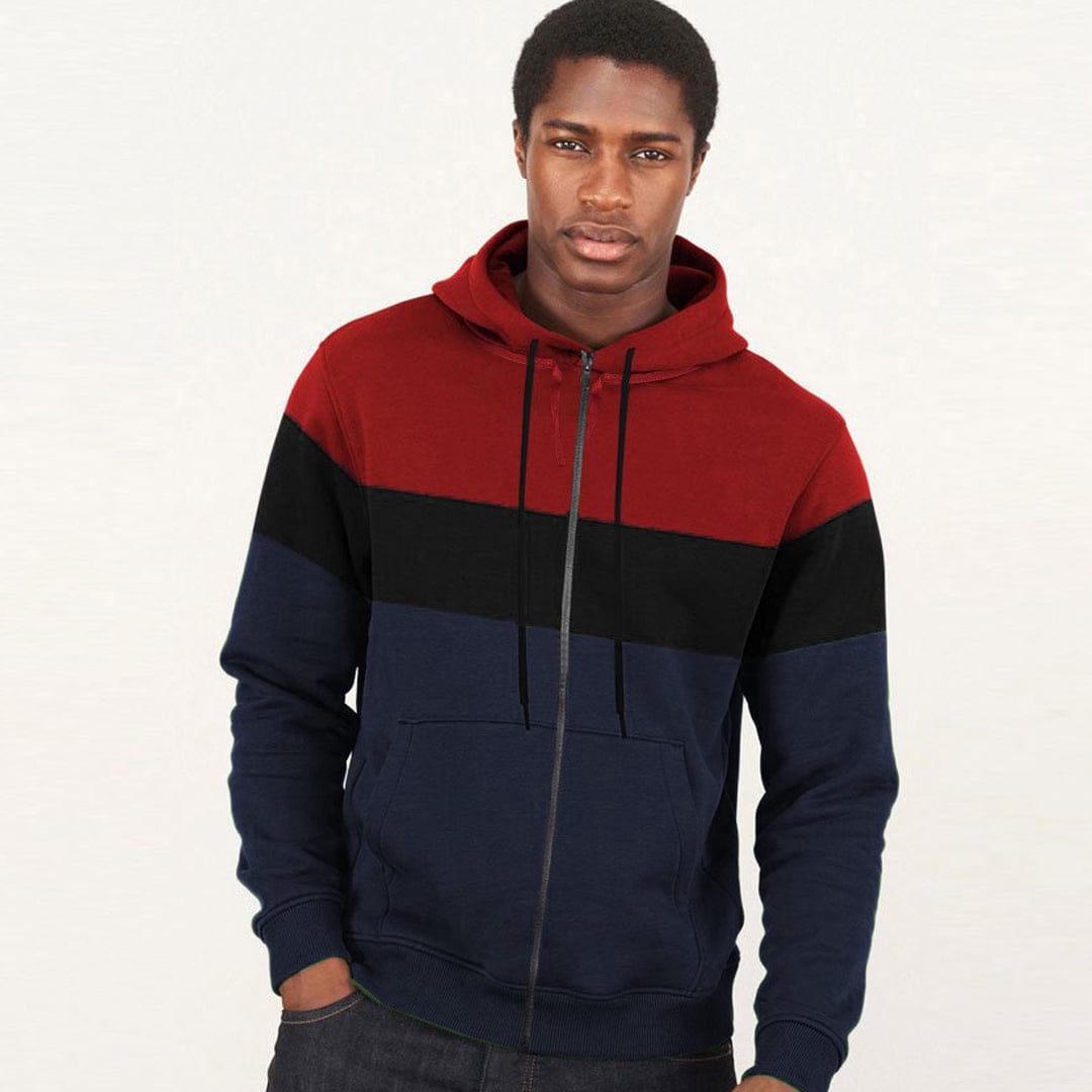 Color block sale zip up hoodie