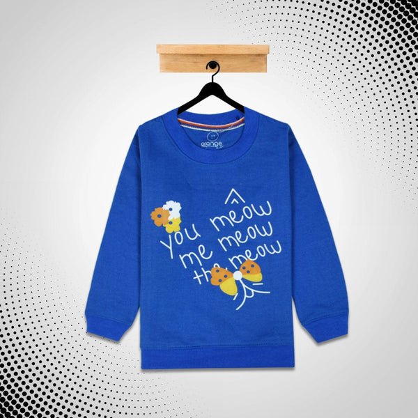 kid's You Meow Me Meow Royal Blue SweatShirt (1 YEARS TO 12 YEARS)