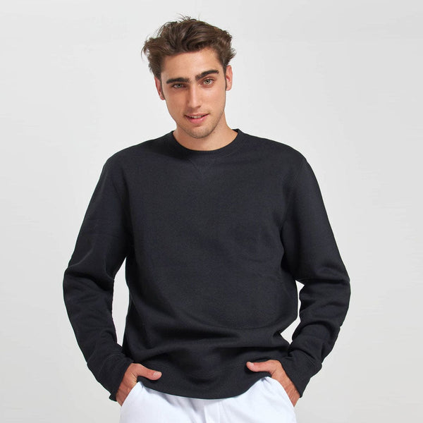 Fleece Made Comfort Black Sweat Shirt