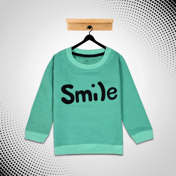 kid's Smile Printed Green SweatShirt (1 YEARS to 12 YEARS)