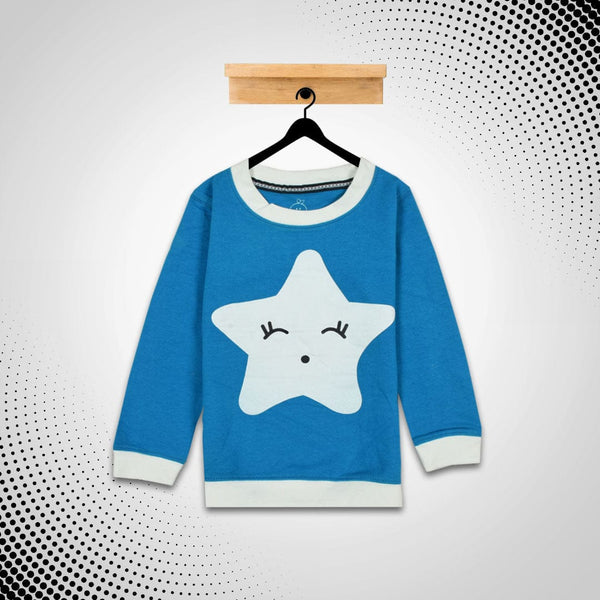 Kids Star Printed Sweatshirt With Minor Fault