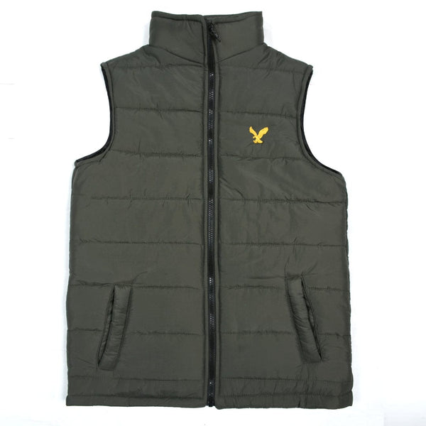 Left Chest Logo Body Warmer Green Gillet