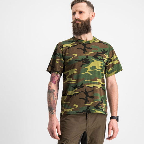 Camo Print Cotton Tees
