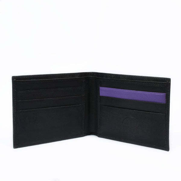 SLIM BLACK LEATHER WALLET