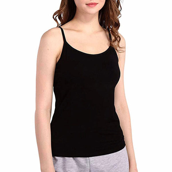 Women's Plain Black Tank Top