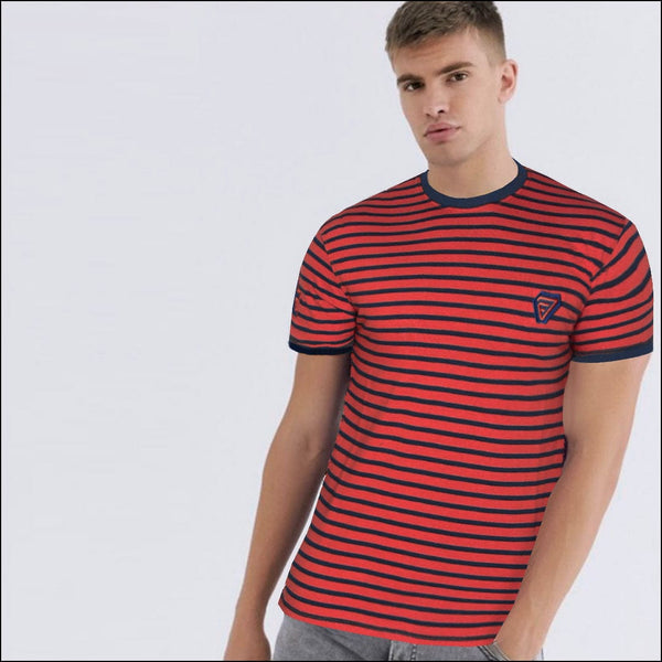 FUNKY'S HORIZONTAL STRIPES CONTRAST COLOR T-SHIRT