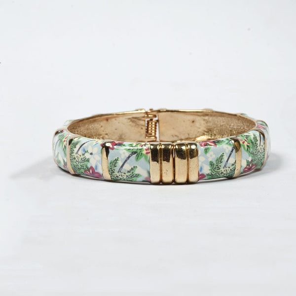 Women Floral Printed Clutch bangle