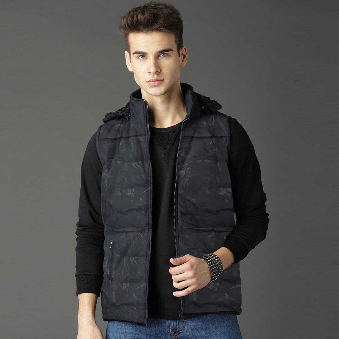 Imported Removable hood self pattern Gillet – Deeds.pk