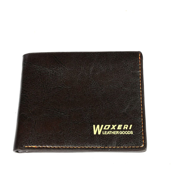Men Printed Logo Dark Brown Wallet