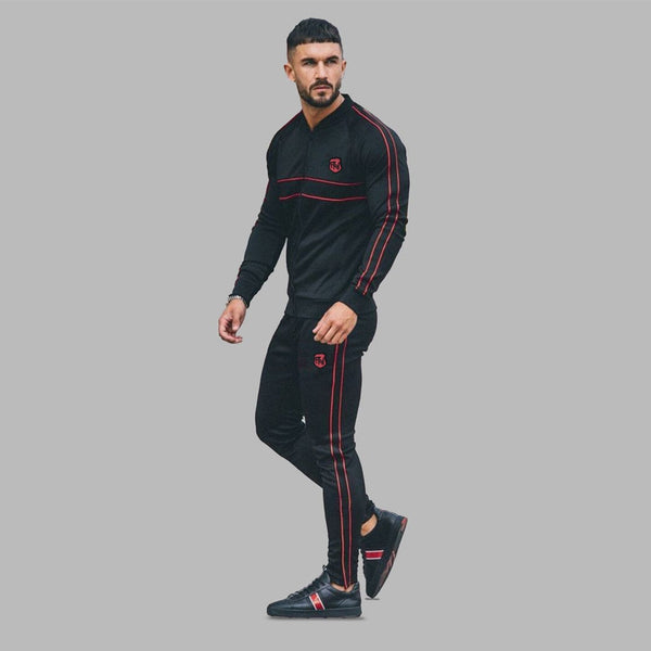 Funky Binding Lines Poly Flex Track Suit