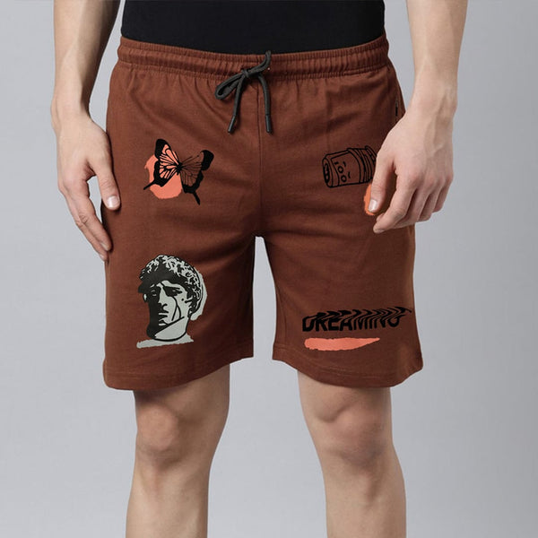 Jupiter men Figure graphic Terry shorts