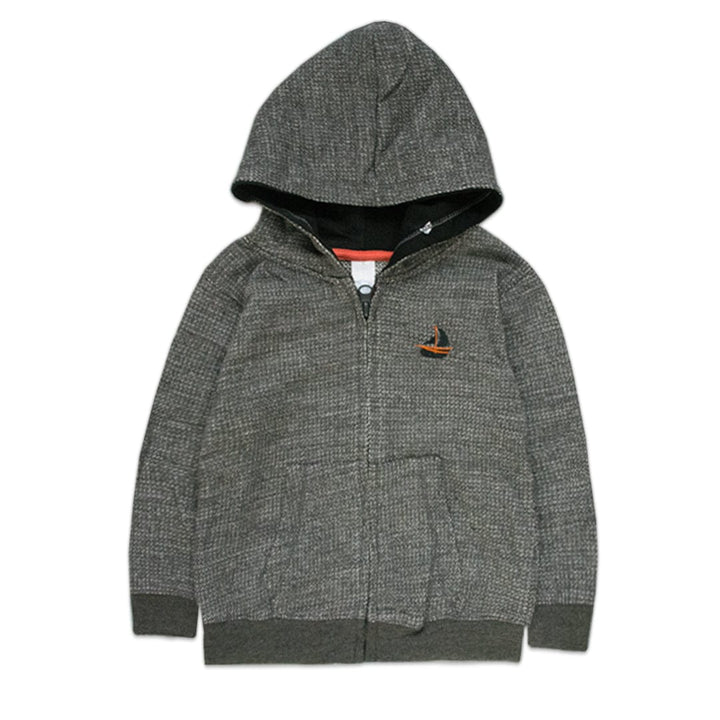 Baby Club Zipup Charcoal Hoodie ( 2 MONTHS TO 18 MONTHS ) - Deeds.pk