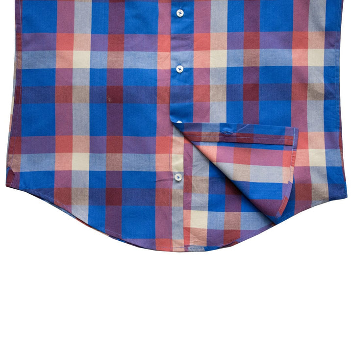 BRTN Multi Color Checkered Semi Formal Shirt - Deeds.pk