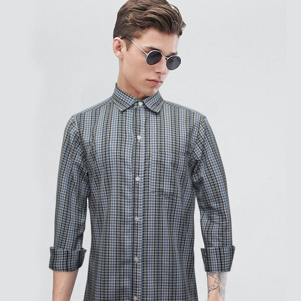 Funkys Vertical Checkered Casual Shirt