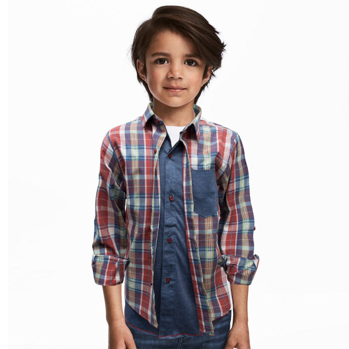 Funkys Boy's Coral Check Casual Shirt - Deeds.pk
