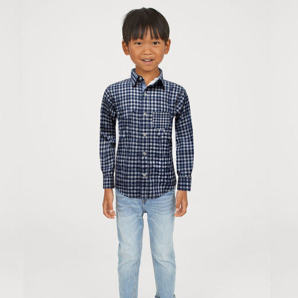 Funkys Boy's Micro Checkered Casual Shirt ( 3-4 YEARS )