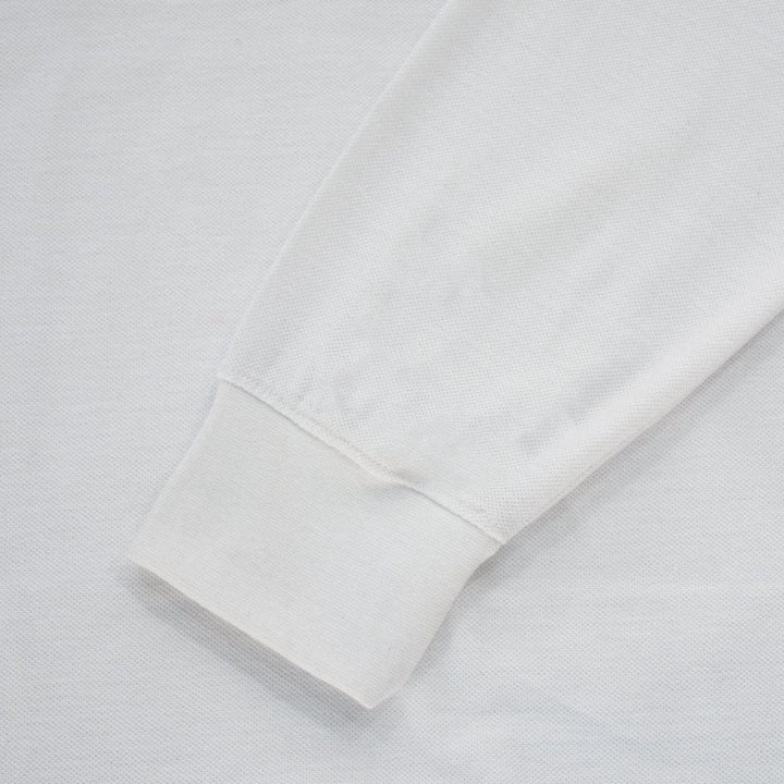 AE White Slim Fit Long Sleeves Polo Shirt - Deeds.pk